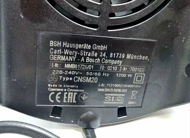 BLENDER KIELICHOWY BOSCH MMB6172S CNSM20 STAN DB