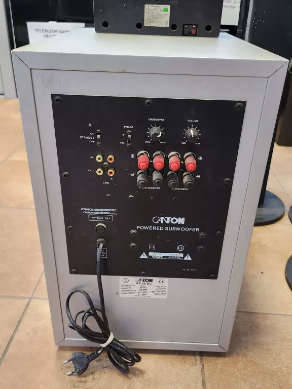 SUBWOOFER AKTYWNY CANTON AS 25 SC 5 GŁOŚNIKÓW PIONIER
