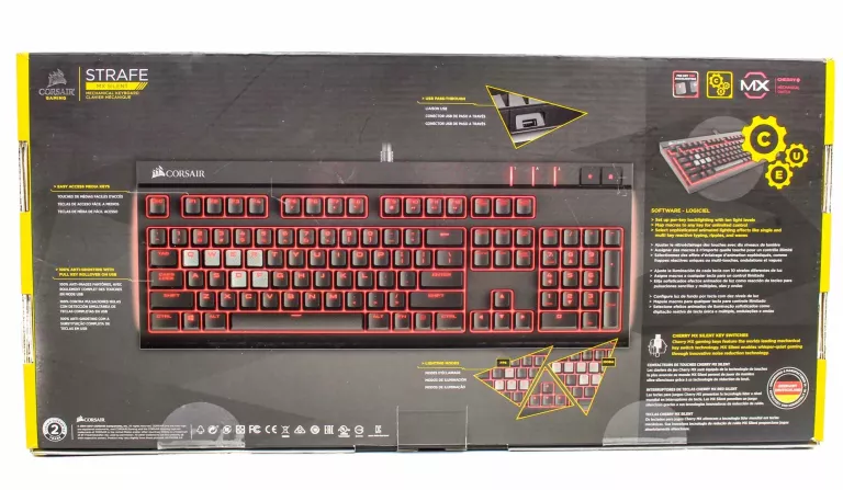 KLAWIATURA MECHANICZNA CORSAIR STRAFE CHERRY MX RED