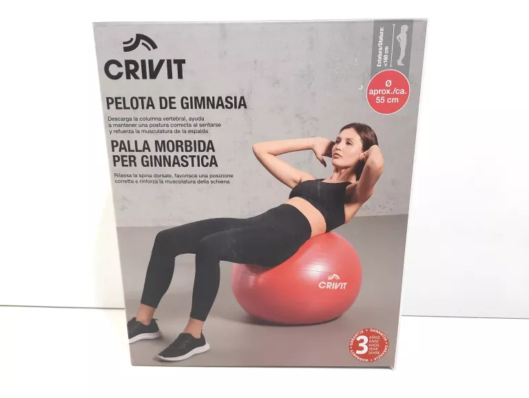 CRIVIT MIĘKKA PIŁKA GIMNASTYCZNA 55 CM RÓŻOWA