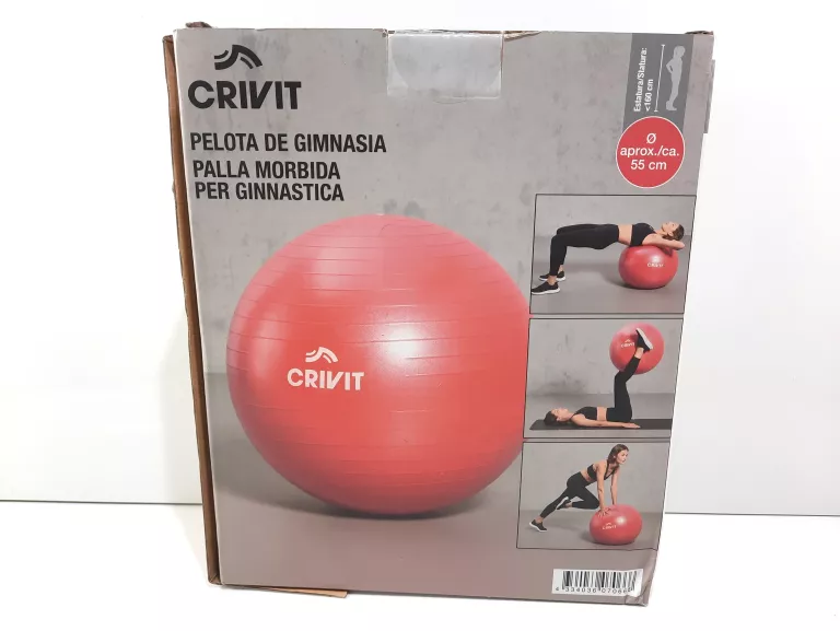 CRIVIT MIĘKKA PIŁKA GIMNASTYCZNA 55 CM RÓŻOWA