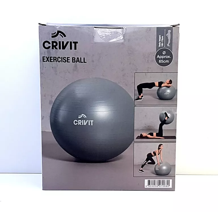 CRIVIT MIĘKKA PIŁKA GIMNASTYCZNA JOGA PILATES O 65 CM
