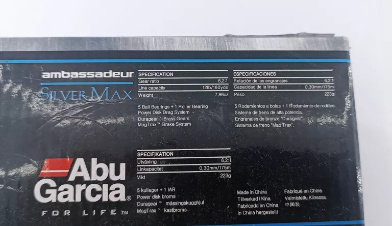 MULTIPLIKATOR ABU GARCIA SILVER MAX 6,2:1