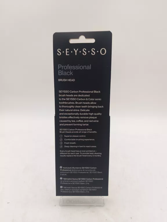 KOŃCÓWKI DO SZCZOTECZKI SONICZNEJ SEYSSO CARBON PROFESSIONAL 2 SZTUKI
