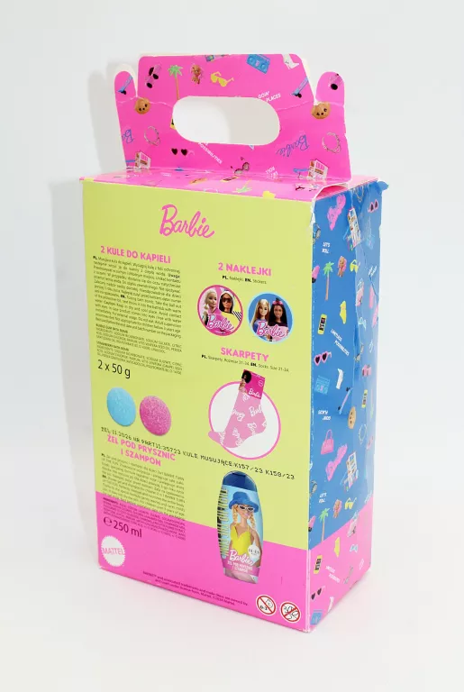 BARBIE ZESTAW KOSMETYKÓW BI-ES KIDS + SKARPETKI ZESTAW UPOMINKOWY PREZENT