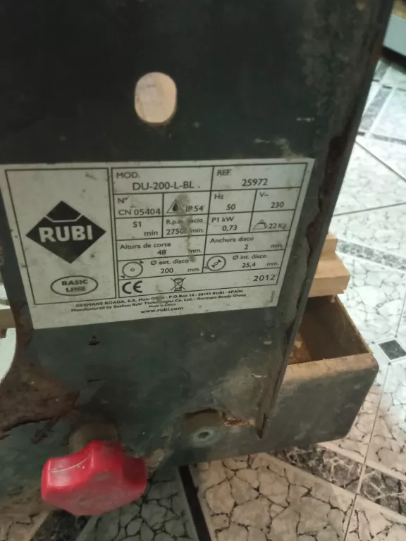 MASZYNA DO CIĘCIA RUBI DU 200 BL