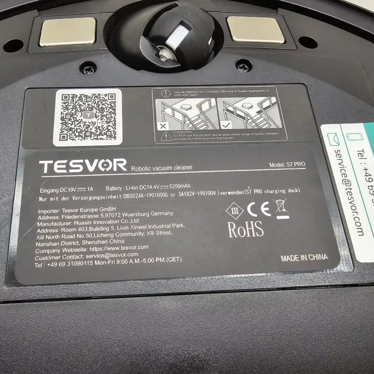 6000PA ROBOT SPRZĄTAJĄCY ODKURZANIE LDS 600ML 150SQM 180MIN TESVOR S7 PRO