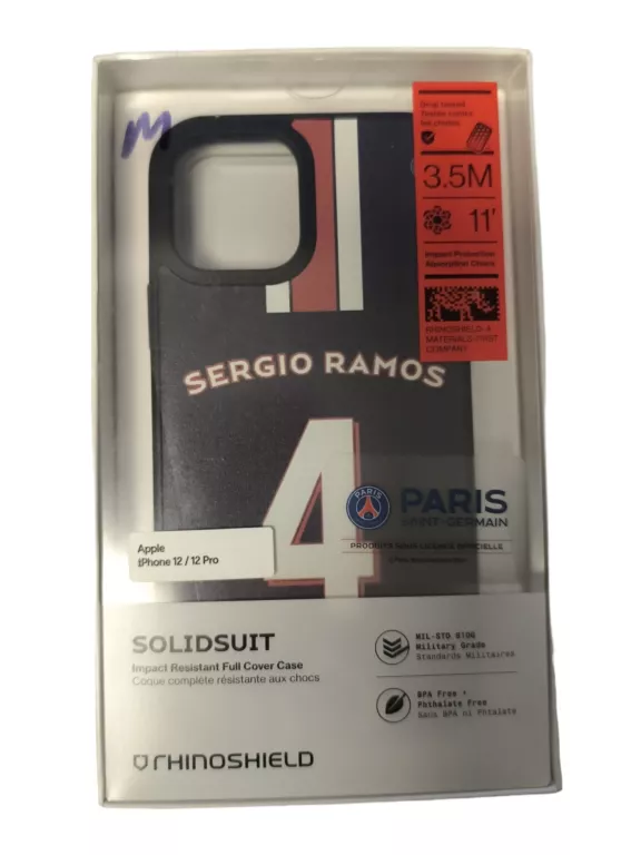 ETUI IPHONE 12/12 PRO PARIS SAINT-GERMAIN SERGIO RAMOS PSG N0WE!