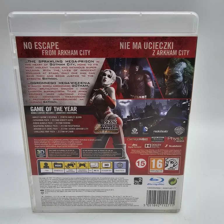 GRA PS3 BATMAN ARKHAM CITY HARLEY QUINN'S REVENGE / GOTY / PL / UNIKAT