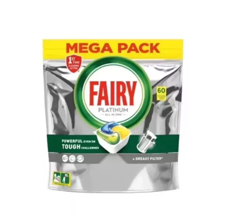 FAIRY PLATINUM PLUS CYTRYNA TABLETKI DO ZMYWARKI ALL IN ONE 60SZT