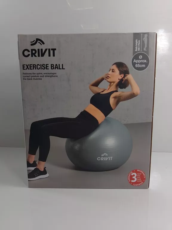 CRIVIT PELOTA DE GIMNASIA PIŁKA GIMANSTYCZNA 65CM