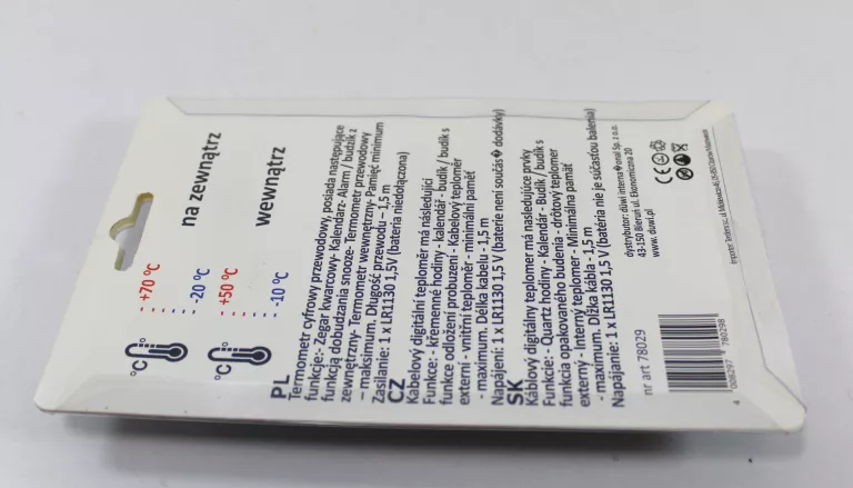 TERMOMETR ELEKTRONICZNY Z SONDĄ ZEWNETRZNĄ DUWI