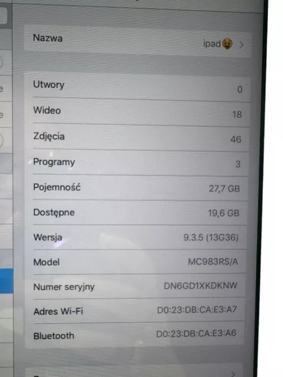 TABLET APPLE IPAD 2 32GB A1396!