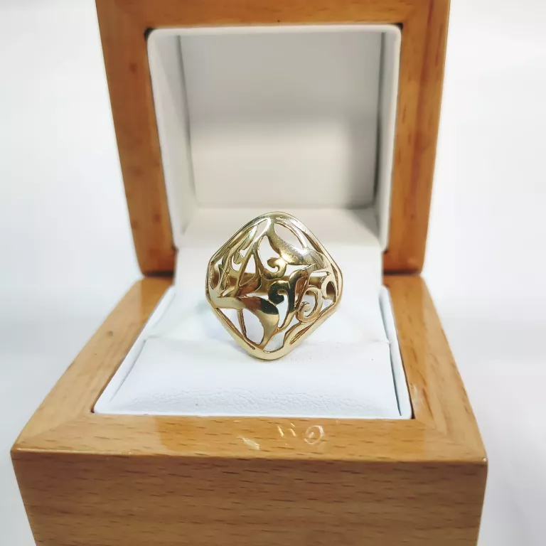 ZŁOTY AŻUROWY PIERSCIONEK 4,48G 585 R22
