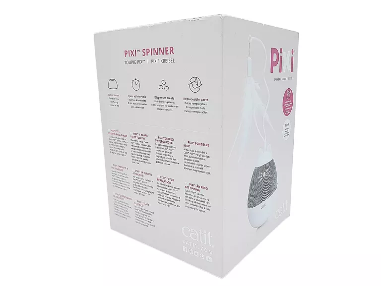 PIXI SPINNER, ZABAWKA KARMIĄCA Z PIÓRKIEM, DLA KOTA
