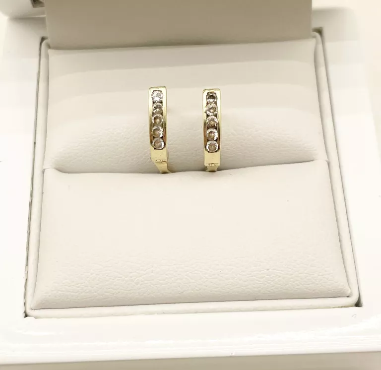 ZŁOTE KOLCZYKI Z CYRKONIAMI P585 1,17G