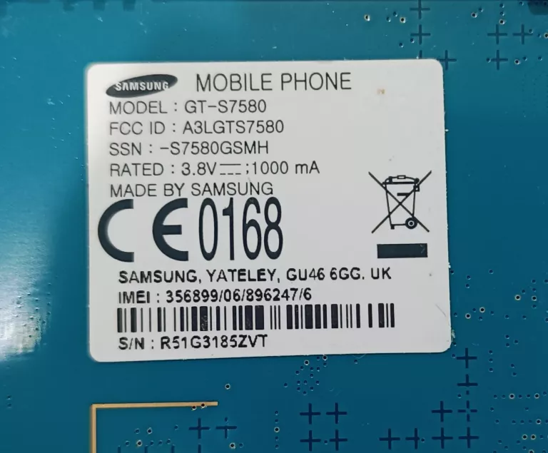 TELEFON SAMSUNG GALAXY TREND PLUS MODEL GT-S7580