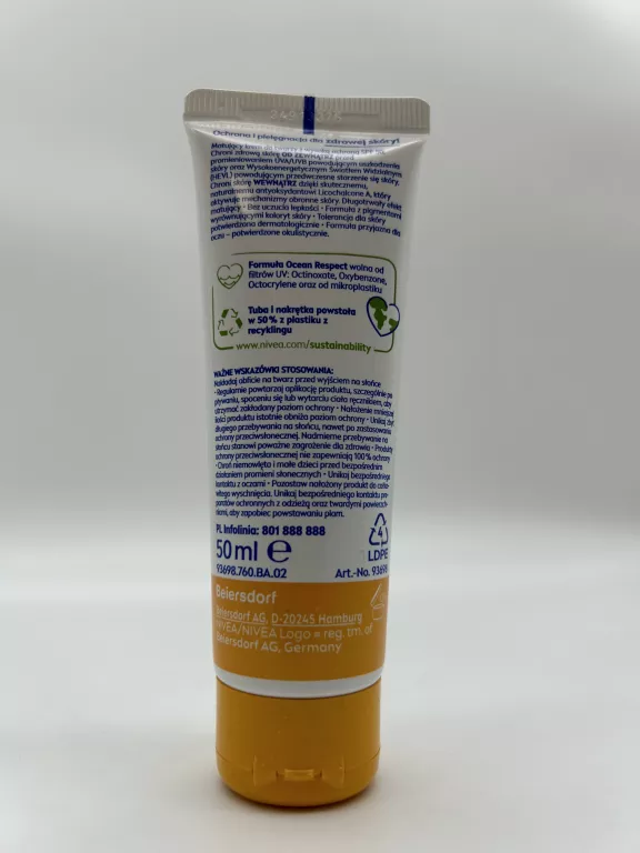 NIVEA SUN SHINE CONTROL MATUJĄCY KREM DO TWARZY SPF 50, 50 ML