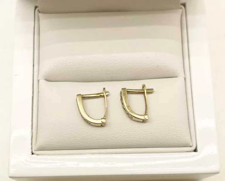 ZŁOTE KOLCZYKI Z CYRKONIAMI P585 1,17G