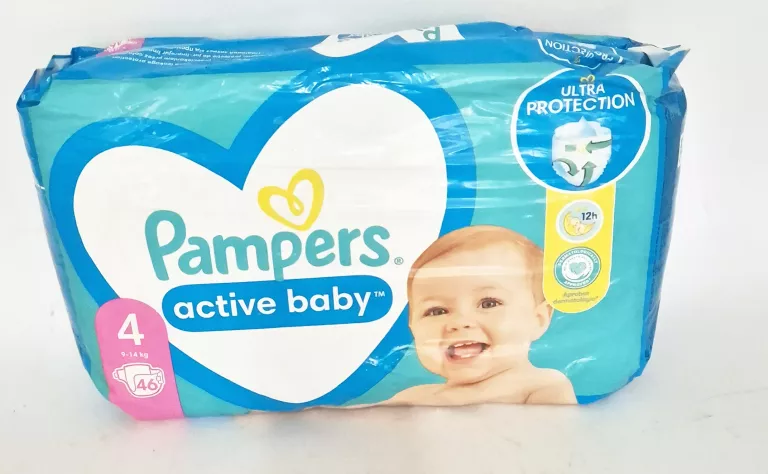 PIELUSZKI PAMPERS ACTIVE BABY ROZMIAR 4 46 SZT