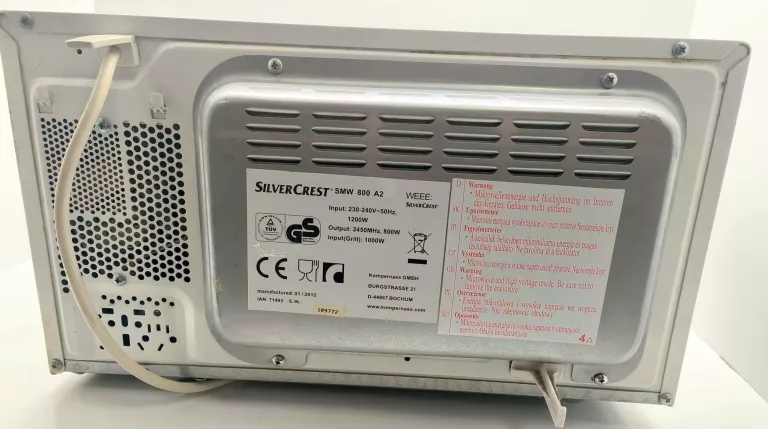 MIKROFALA SILVERCREST SMW 800 A2
