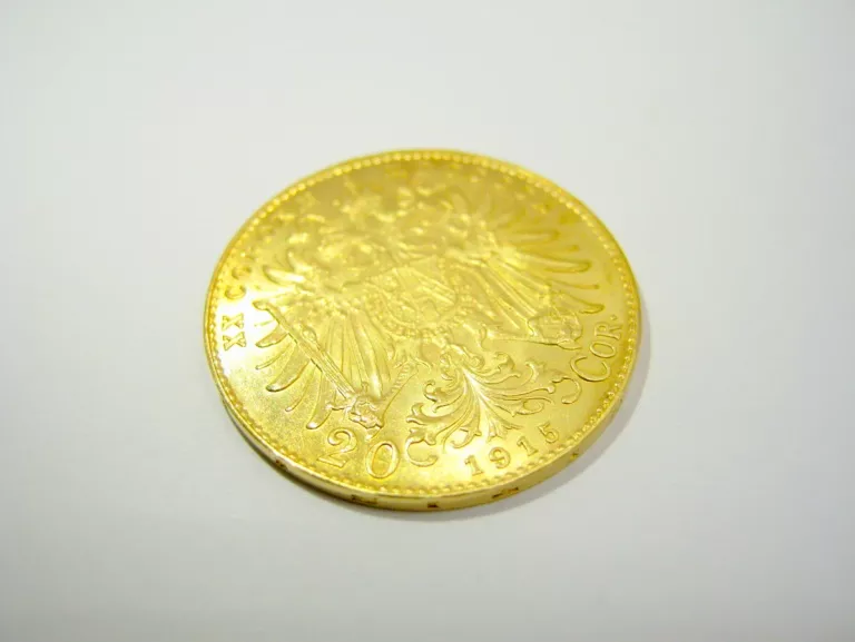 ZŁOTA MONETA 20 KORON AUSTRIA BICIE 1915 FRANCISZEK JÓZEF I
