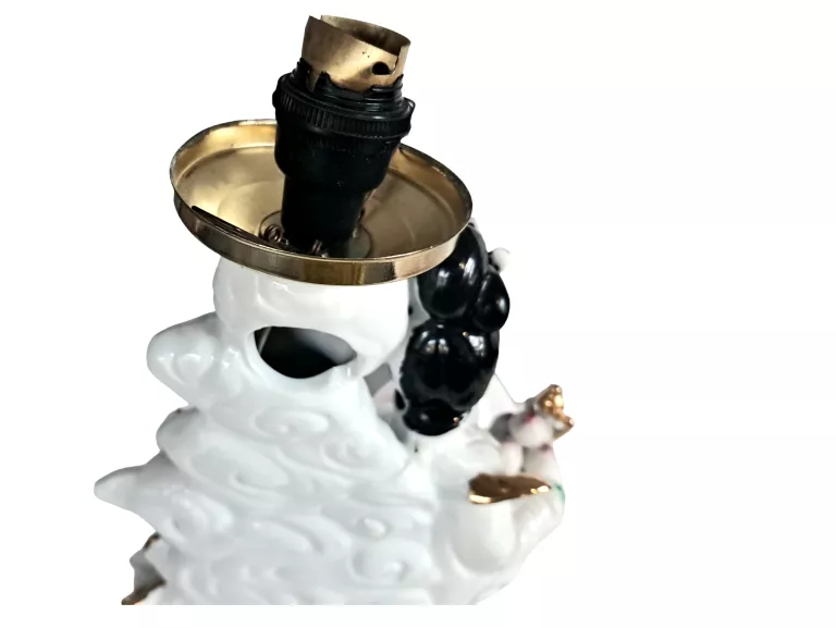 LAMPA STOŁOWA PORCELANOWA RETRO Z CHIŃSKIM WZOREM