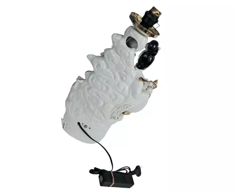 LAMPA STOŁOWA PORCELANOWA RETRO Z CHIŃSKIM WZOREM
