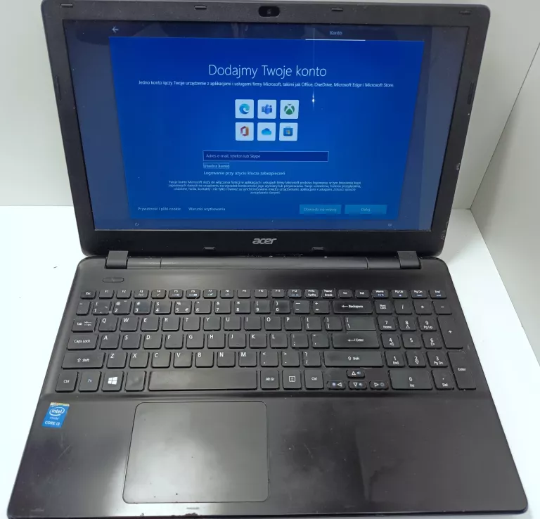 LAPTOP ACER Z5WAH INTEL CORE I3 RAM 4GB USZKODZONY