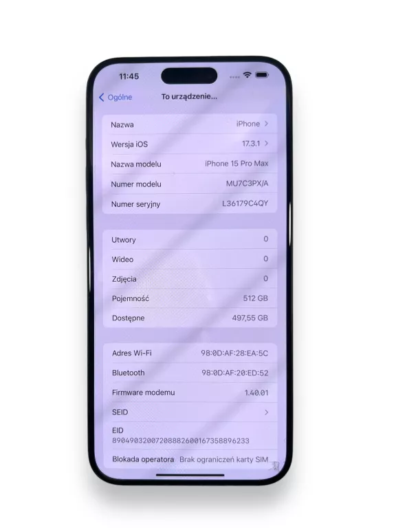 TELEFON APPLE IPHONE 15 PRO MAX 512GB GWARANCJA!