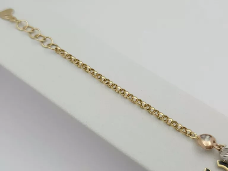ZŁOTA BRANSOLETKA W STYLU CC - 585 14K 20CM 3,95G