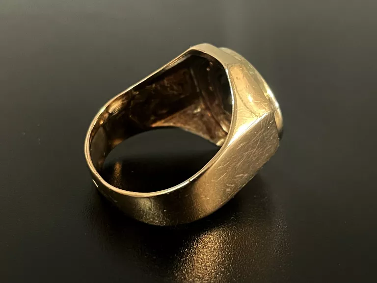 stylowy-zloty-pierscioneksygnet-pr-585-w-1036-g-r-24-rodzaj-wyrob-jubilerski