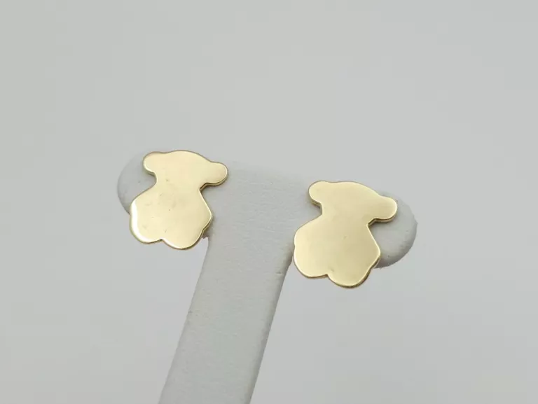 ZŁOTE KOLCZYKI W STYLU TOUS MISIE - 585 14K 1,60G