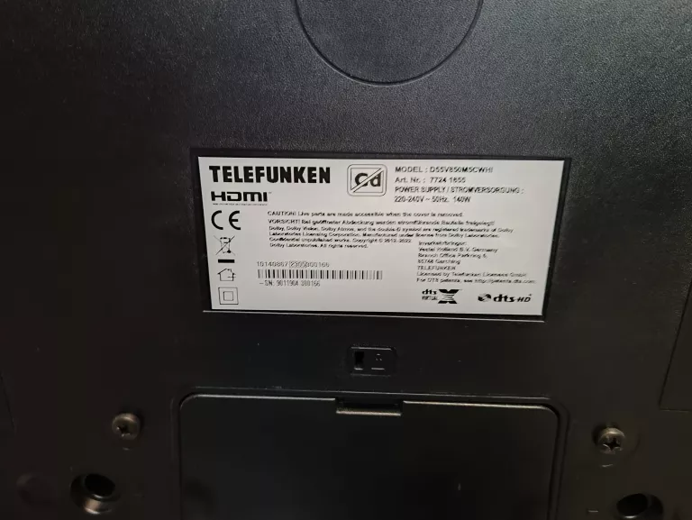 TELEWIZOR LED TELEFUNKEN D55V850M5CWH 55 CALI 4K UHD