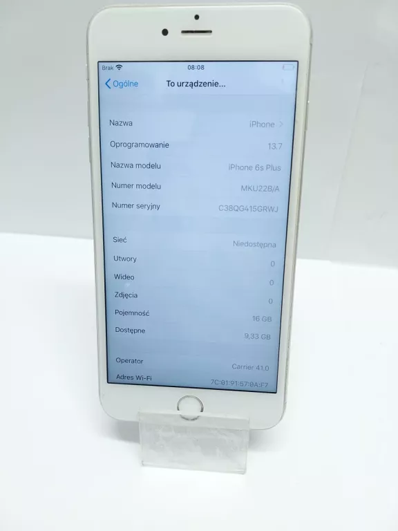 IPHONE 6S PLUS USZKODZONY