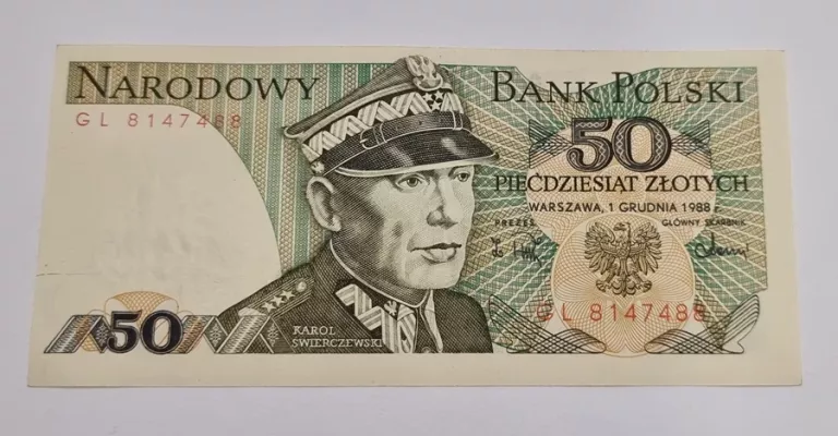 BANKNOT 50 ZŁ 1988 SERIA A GL8147488