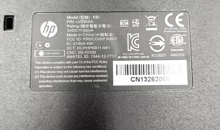 ZESTAW KLAWIATURA HP KBI+ MYSZKA HP G33