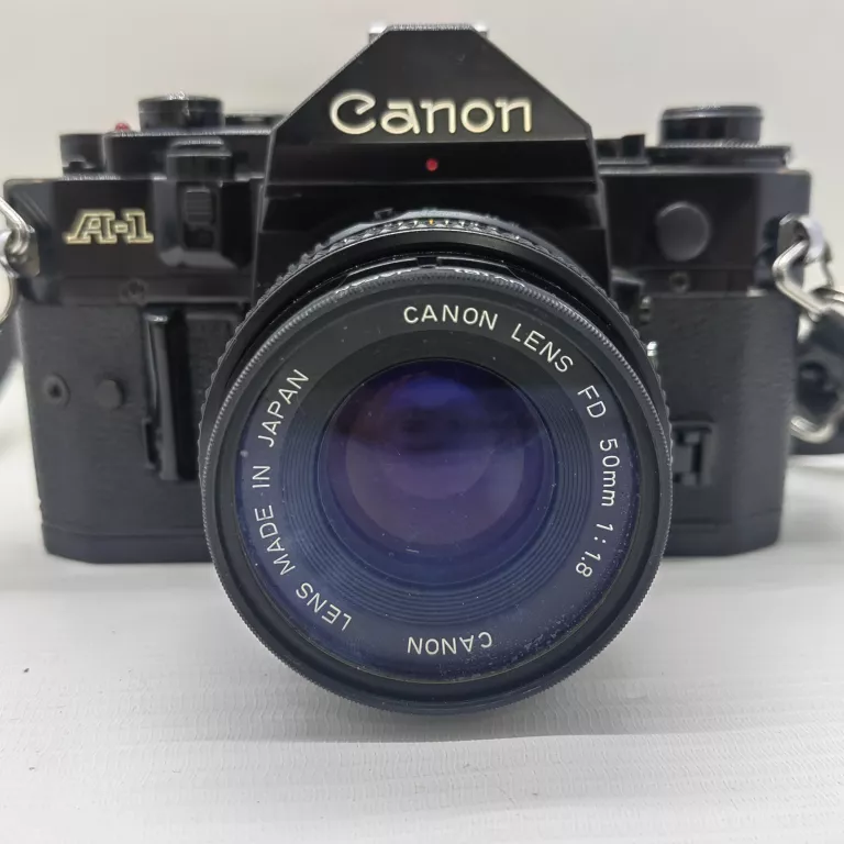 APARAT CANON A-1 + OBIEKTYW OBIEKTYW CANON LENS FD 50MM 1: 1.8