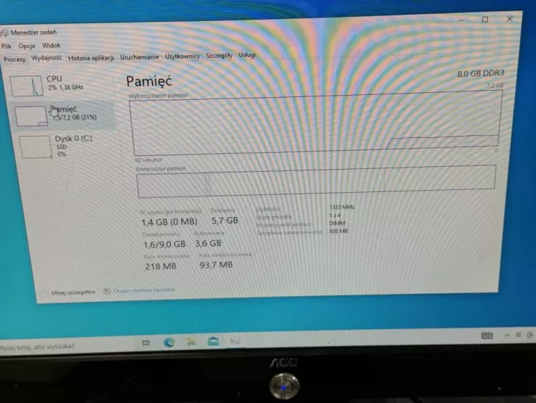 KOMPUTER STACJONARNY AMD A4 8GB RAM 128 GB SSD OPIS