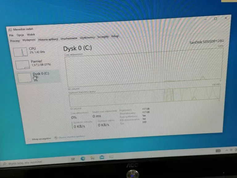 KOMPUTER STACJONARNY AMD A4 8GB RAM 128 GB SSD OPIS