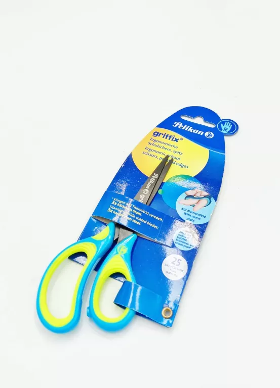 NOŻYCZKI SZKOLNE PELIKAN GRIFFIX DLA PRAWORĘCZNYCH 15CM