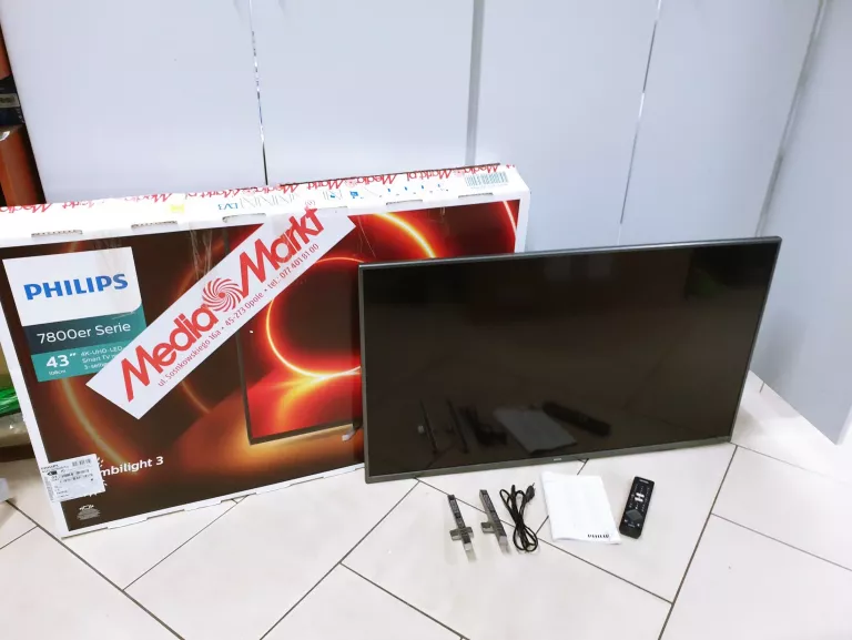 TELEWIZOR PHILIPS 43" 43PUS7805/12 4K UHD, SMART WIFI KOMPLET