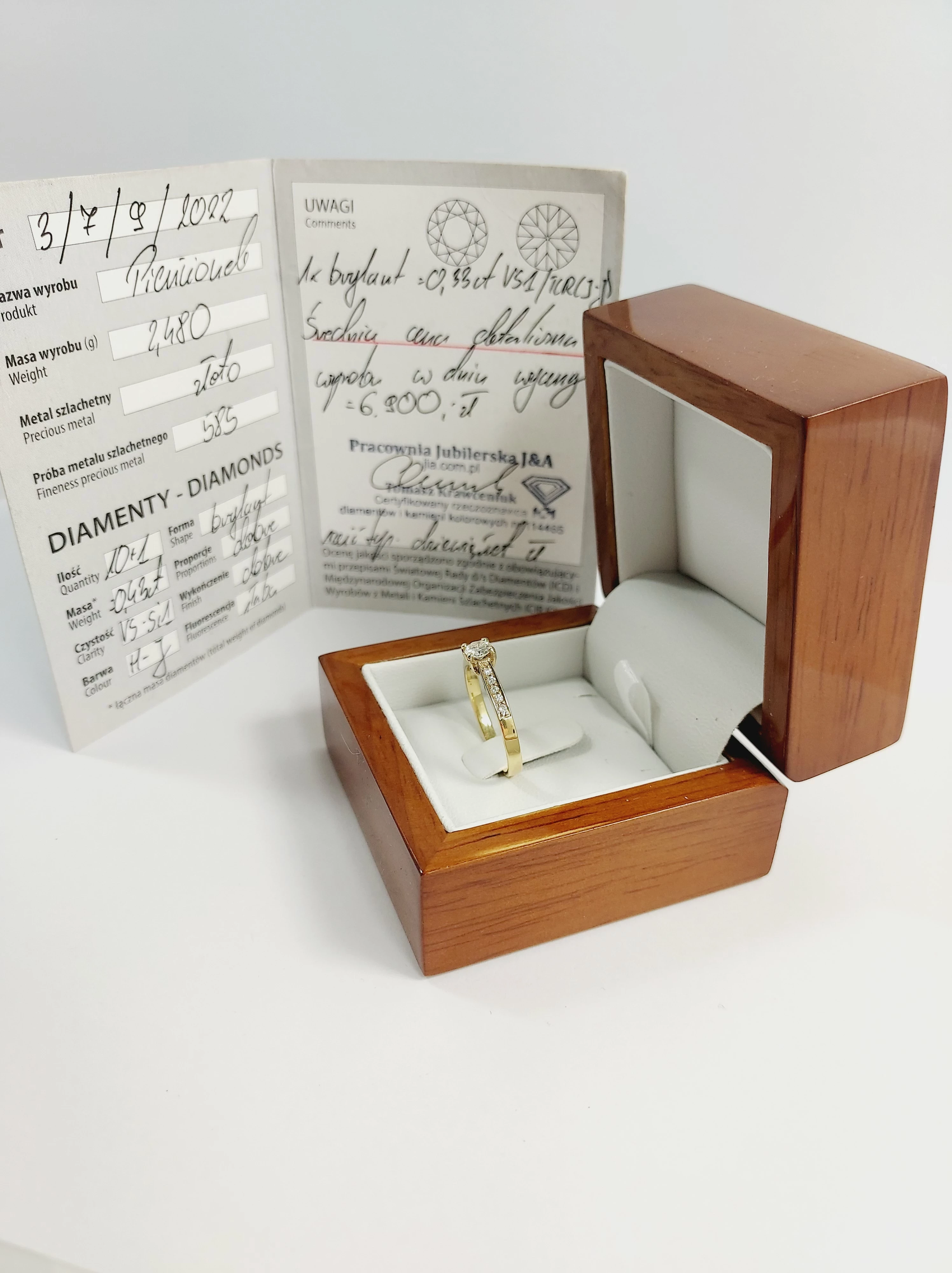 zloty-pierscionek-diamenty-brylanty-043ct-248g-585-rozmiar-17-certyfikat-proba-zlota-206646-228242