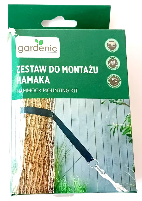 ZESTAW DO MOCOWANIA HAMAKA PASY GARDENIC
