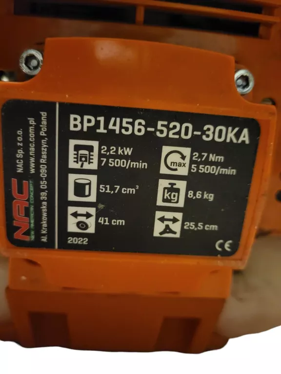 KOSA SPALINOWA NAC BP1456-520-30KA 3KW