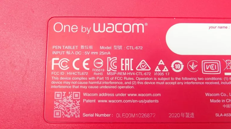 TABLET GRAFICZNY WACOM ONE MEDIUM CTL-672 LIMITED EDITION