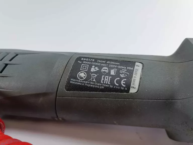 SZLIFIERKA KĄTOWA GRAPHITE 59G175 750 W 230 V