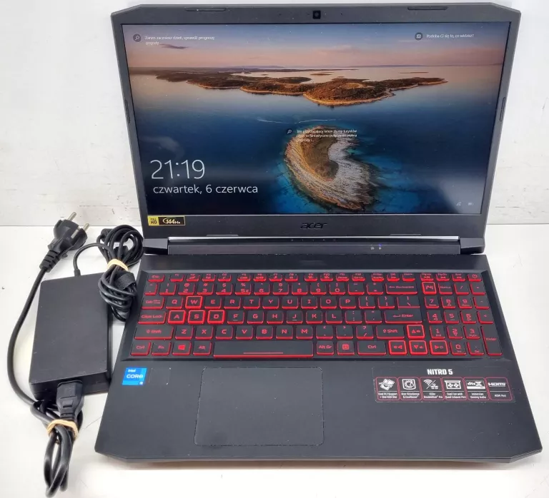 LAPTOP ACER NITRO 5 16GB RAM / I5 11TH / RTX 3050 / AN515-56-52H8 +ZASILAC
