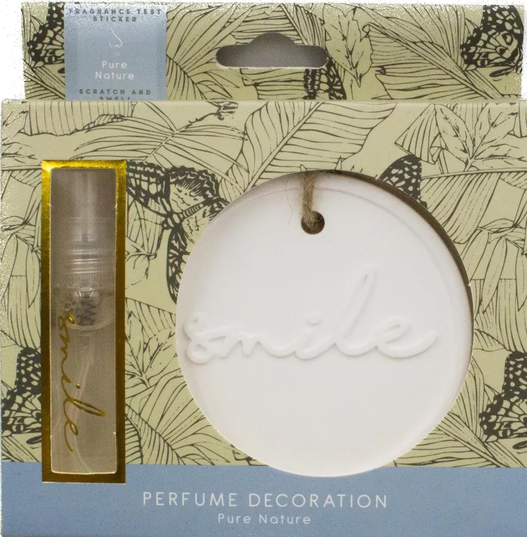 PACHNĄCA ZAWIESZKA DEKORACYJNA Z PERFUMAMI PURE NATURE SMILE OKAZJA!