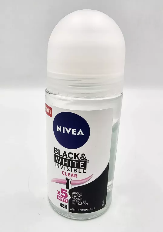 ANTYPERSPIRANT ROLL-ON NIVEA BLACK&WHITE INVISIBLE CLEAR 50ML